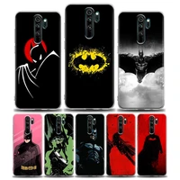 marvel heros matman clear phone case for redmi 10c note 11 11s 11t 10 10s 9 9s 8 8t 7 pro 5g 4g plus soft silicone case