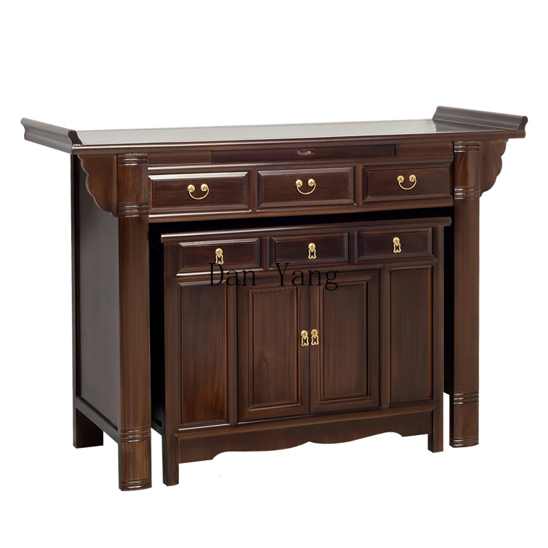 YJ китайский стол буддийский бытовой шкаф для алтаря из цельного дерева