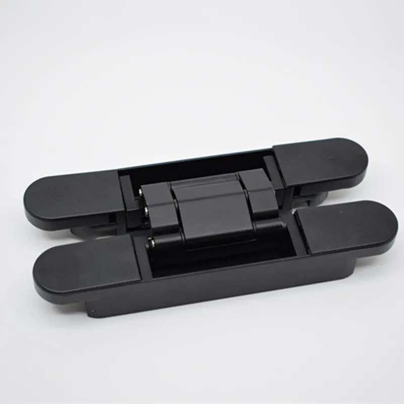 Регулируемый скрытый черный шарнир JIAOJIAOZ 3D, Серебряный крестовой шарнир, невидимый дверной шарнир из цинкового сплава, 40 кг, складной дверной шарнир 150*25 мм