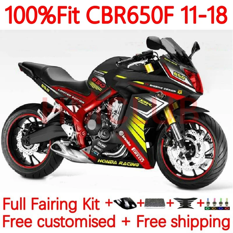 CBR650 F For HONDA CBR 650F 650 CC CBR650F 2011 2012 2013 2014 2015 2016 2017 2018 glossy black CBR-650F 11 18 Fairings 61No.13