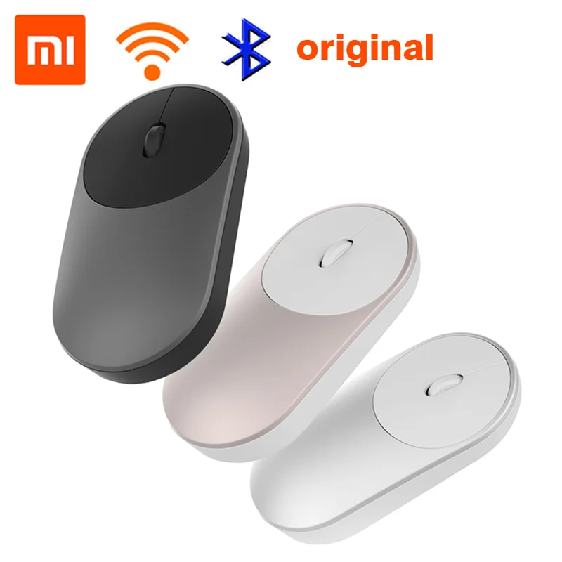 

Original Xiaomi Mi Wireless Mouse Portable Game Mouses Aluminium Alloy ABS Material 2.4GHz WiFi Bluetooth 4.0 CDual Mode Connect