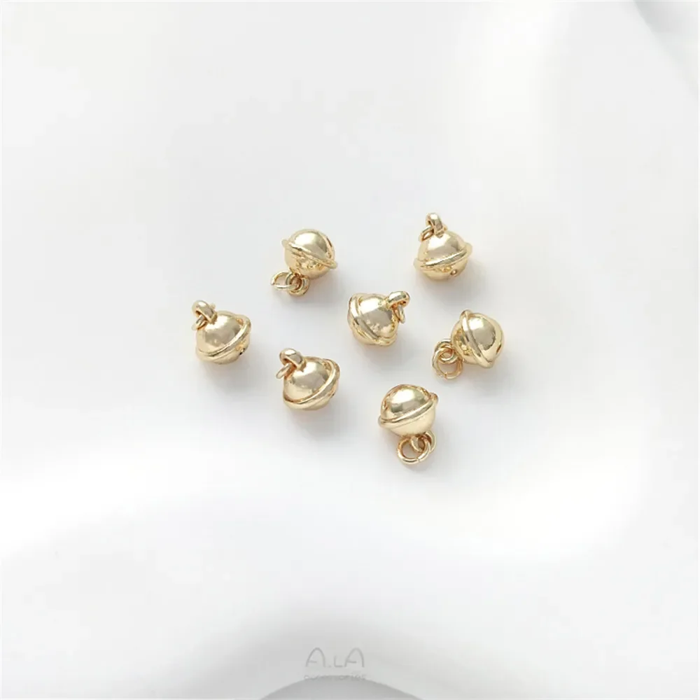 1 шт. 14-каратное золото упаковка 8 мм маленький кулон-колокольчик ювелирные