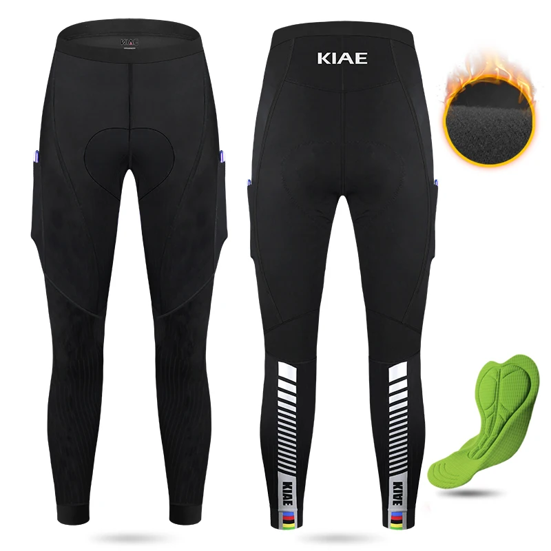 Длинные брюки KIAE на осень и зиму ветрозащитные флисовые теплые плотные для