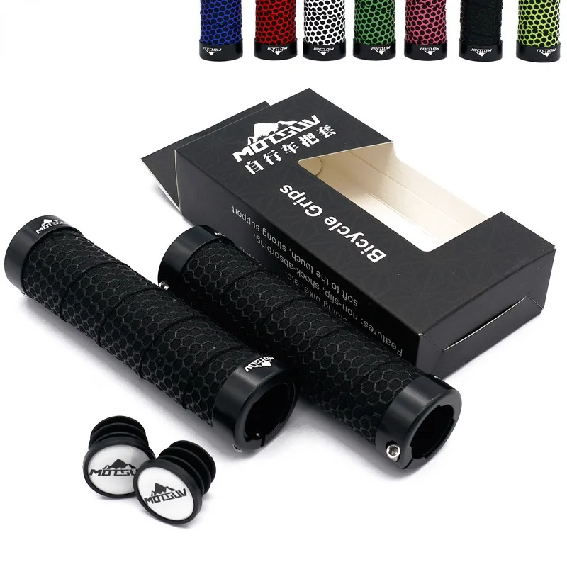 

Mtb Mountain Bike Grip Cover Universal Double Lock Cycling Handlebar Grip PU EVA Tape Shock Absorption Bicycle Grips