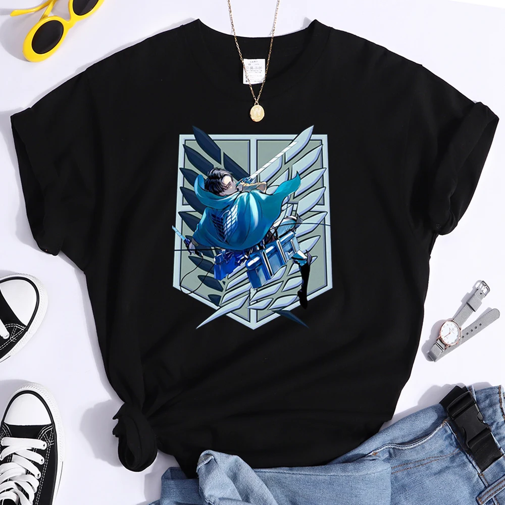 

Футболка женская с принтом из аниме «атака на Титанов»