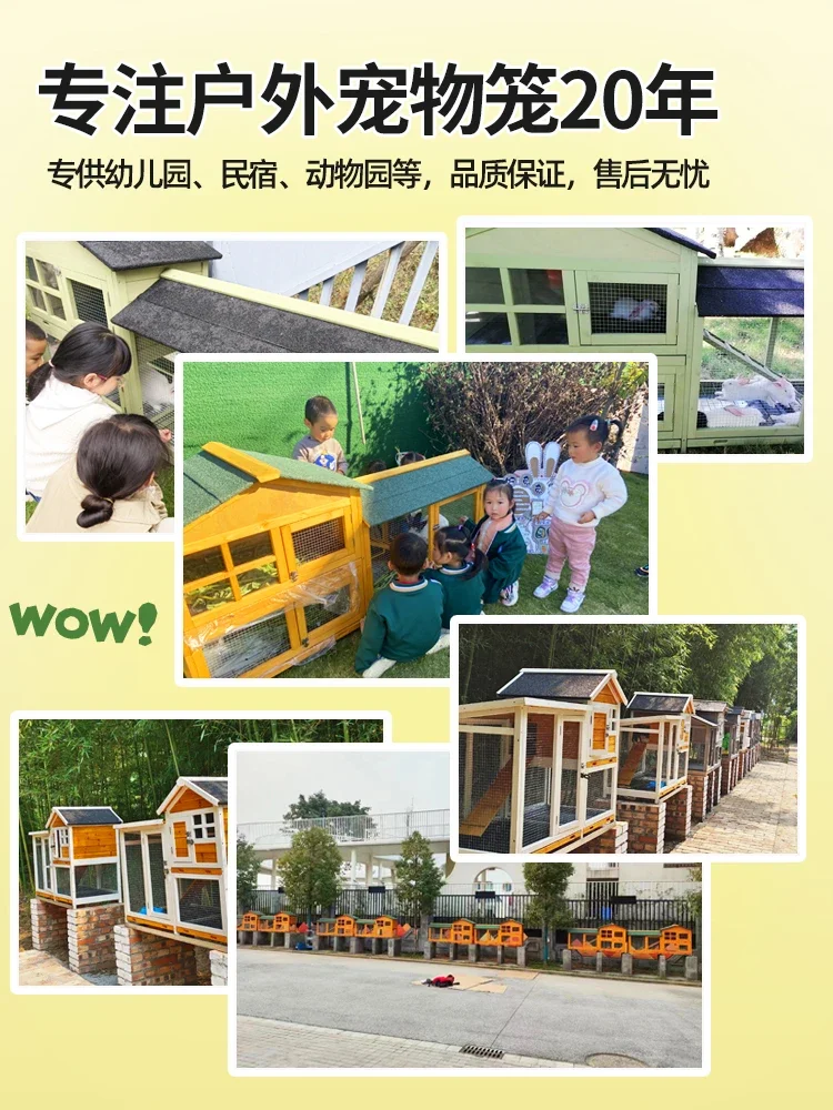 Кроличий гнездо деревянный дом анти-распылитель уличная клетка для разведения