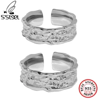 ssteel minimalism s925 sterling silver adjustable rings for women geometry wedding souvenir jewelry 2022 trend accessories
