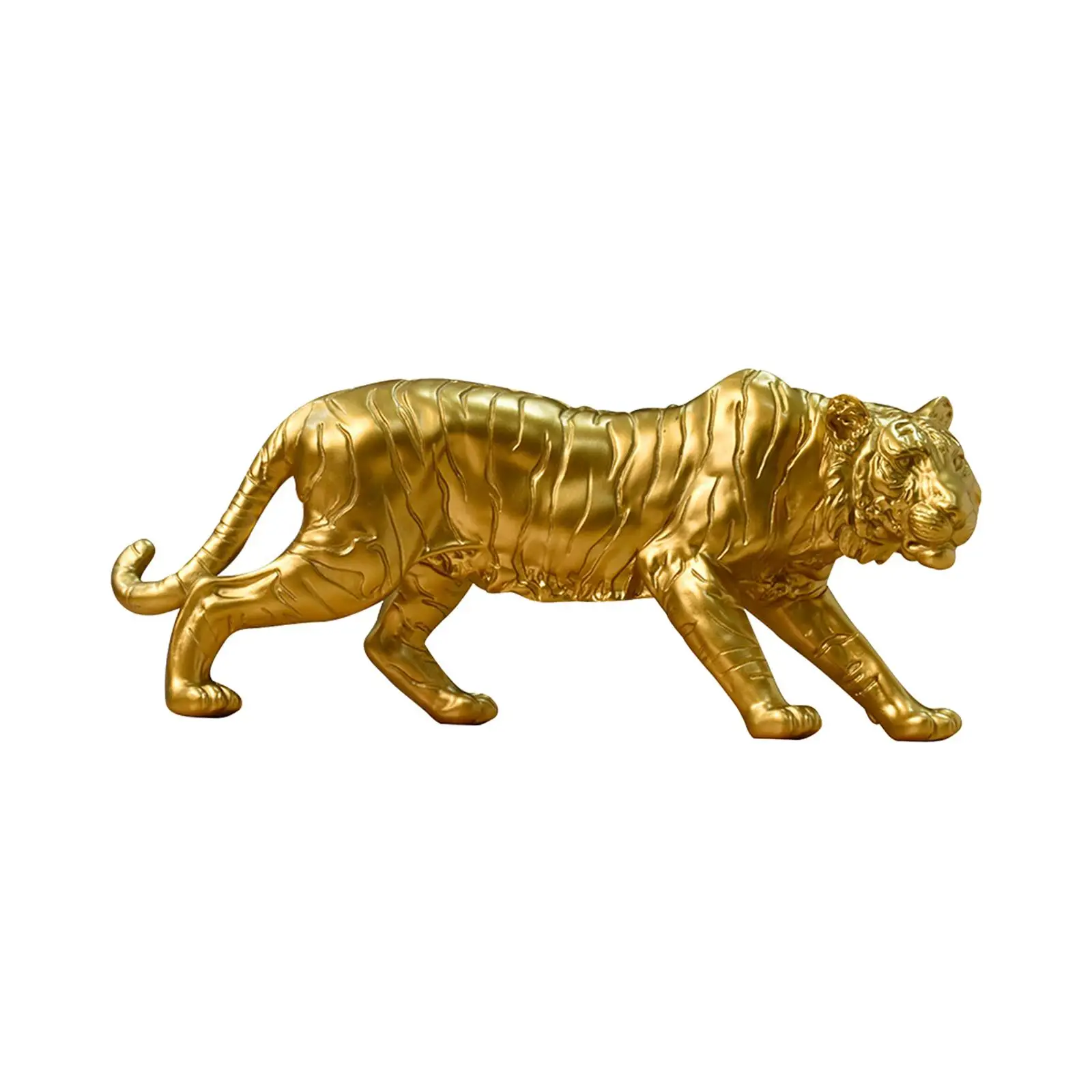 

Tiger Statue Decorative Artwork Animal Sculpture for Bar Desktop Cabinet