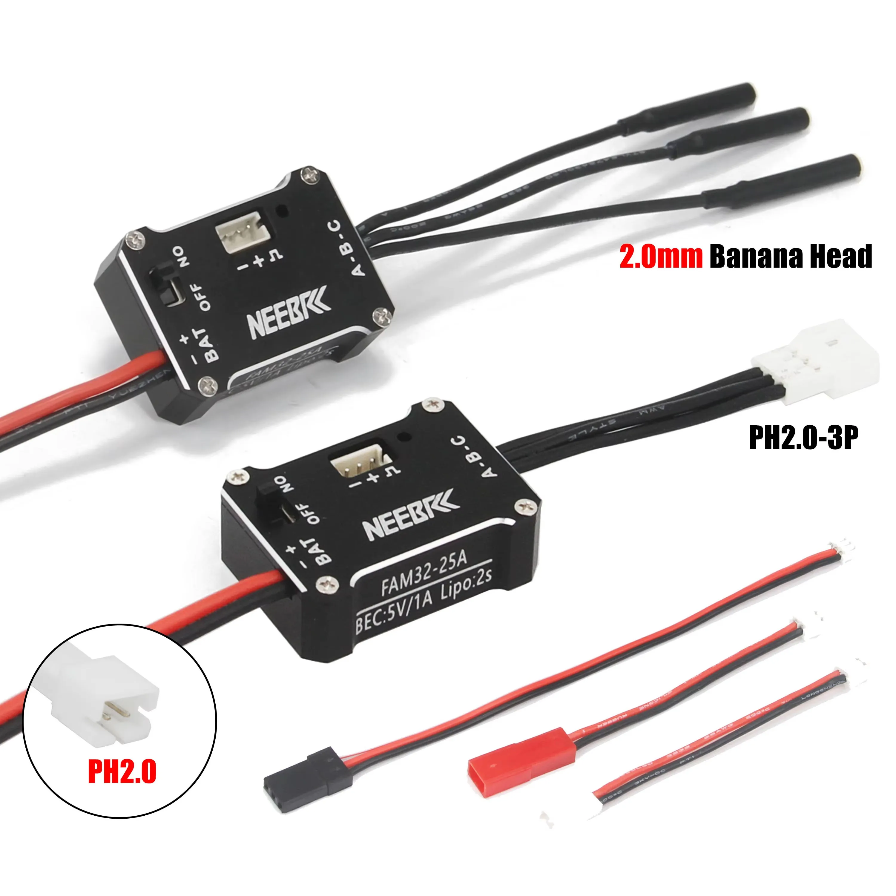 Фото NEEBRC 15A Матовый бесщеточный регулятор скорости ESC 25A 5 В/1 А BEC 2S для мини-автомобиля 1/24 1/18 FMS SCX24 Trx4m 180 1212 1224 Motor №5