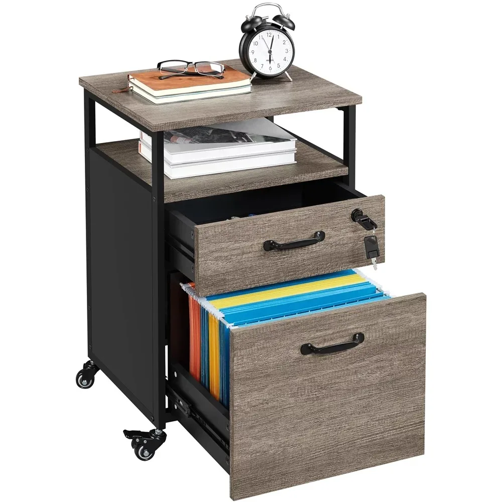 

Винтажный шкаф для файлов с 2 ящиками, в стиле индастриал