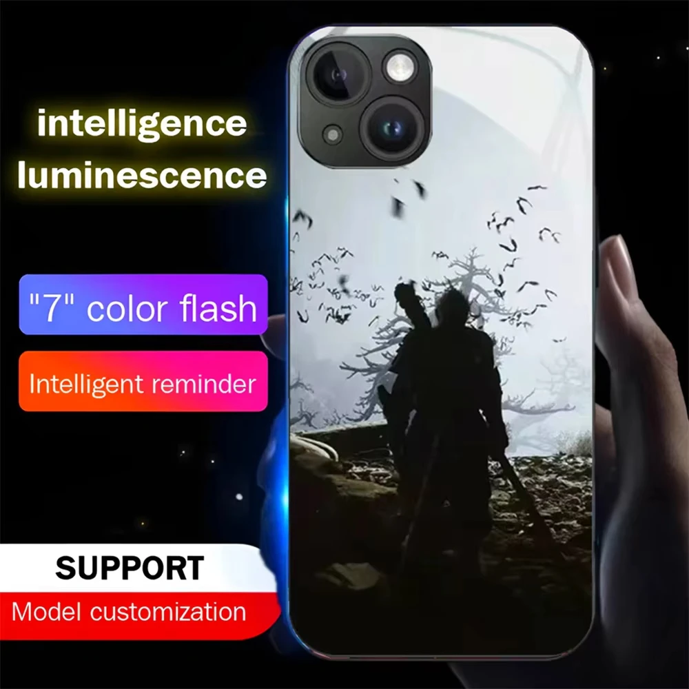 Чехол для телефона WuKong Design Sound Music Control со светодиодной подсветкой светящийся