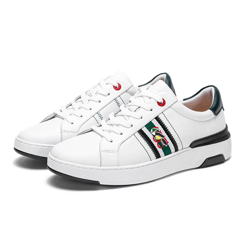 

Туфли мужские спортивные из воловьей кожи, повседневные Роскошные брендовые дизайнерские, дышащие удобные, на плоской подошве, весна