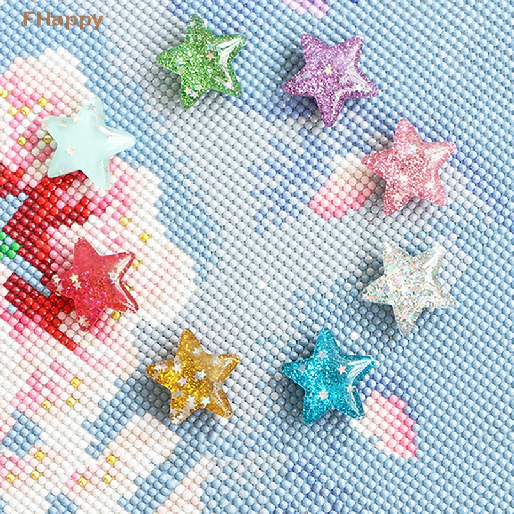 

Glitter Star Diamond Painting Cover Minder Picture Cross Stitch Magnet Holder Locator for Adults DIY Handmade Craft Accessories