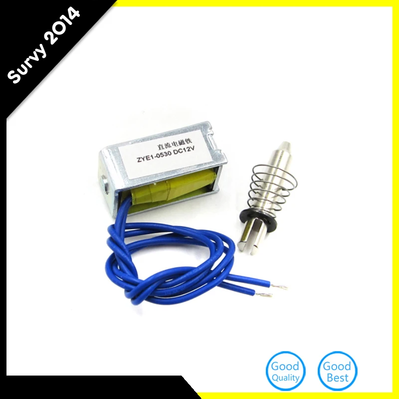 

Прочная фотоэлектрическая катушка в открытой рамке, электромагнитная катушка постоянного тока 12 В 1 А 10 мм, миниатюрная Электромагнитная нажимная тяга Mayitr