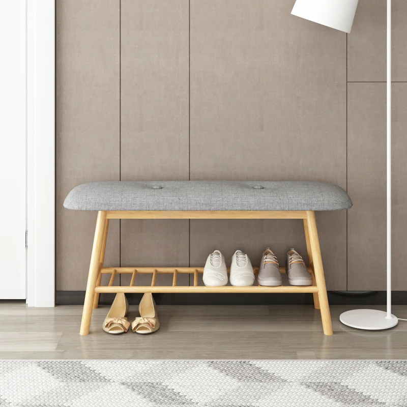 

Home Door Shoe Rack Can Sit Cabinet Shoe Bamboo Material Shoe Cabinets Multifunctional Storage Entrance Shoe Rack Three Sizes