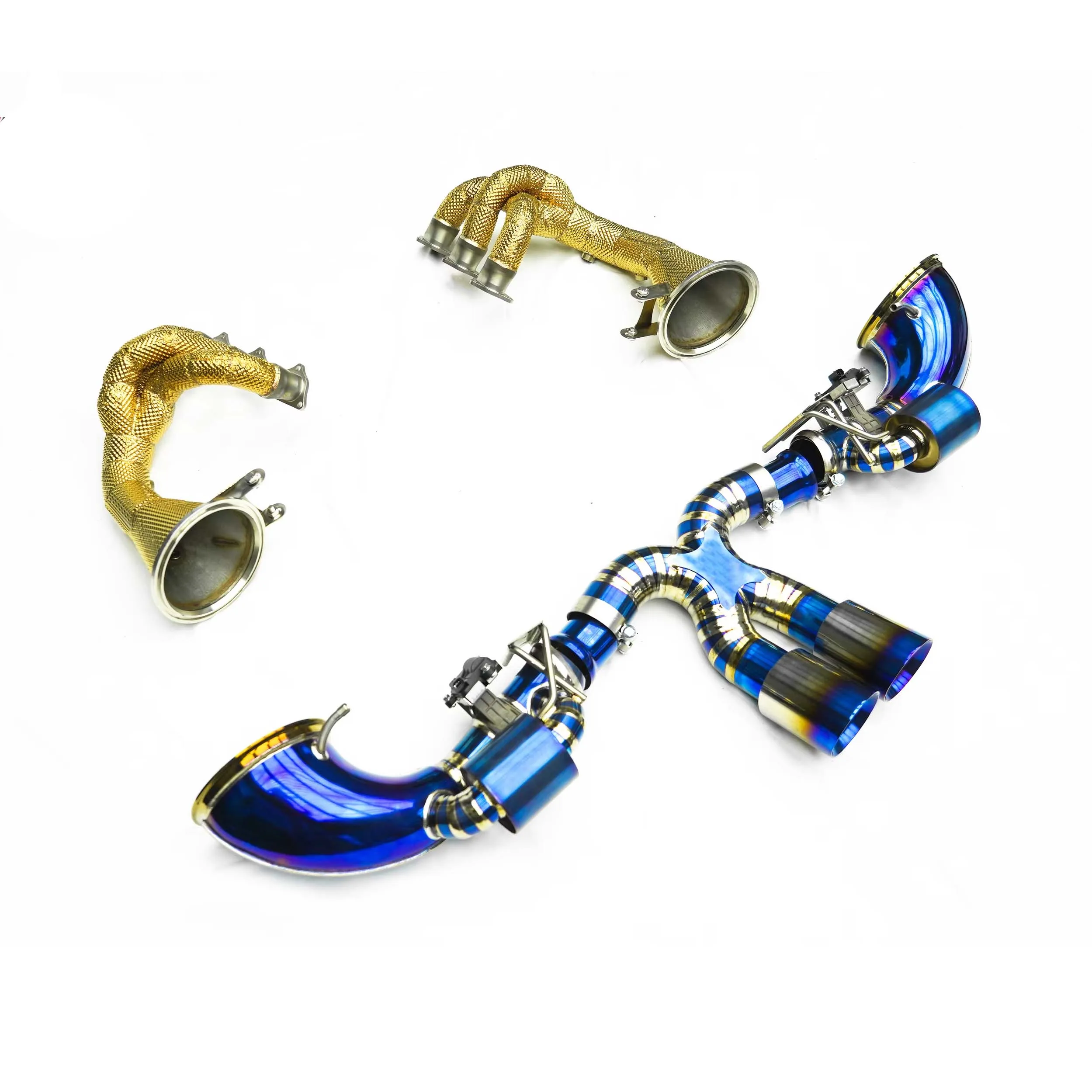 Фото Высокопроизводительный выхлопной патрубок Dream Car High Performance Cende Valvetronic из нержавеющей стали с зеркальной полировкой для 992 GT3 RS №1