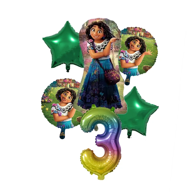 32inch Disney Birthday Balloons Cartoon Encanto Mirabel Figures Foil Latex Inflatable Kids Party Decoration Toys Gifts - купить по