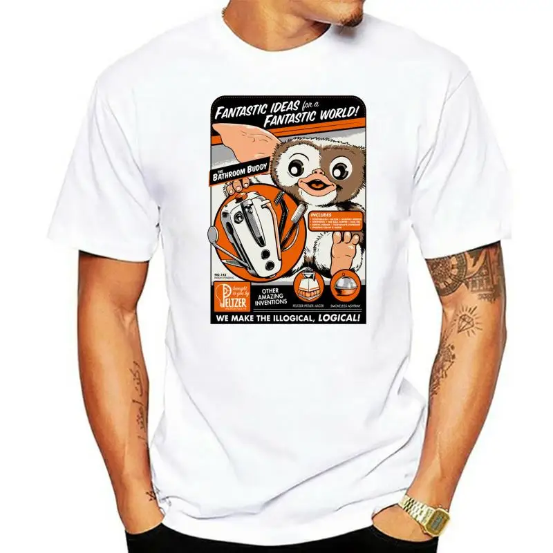 Gizmo футболка Gremlin тройник фильм 80-х Классический ужас Хэллоуин Ретро крутой