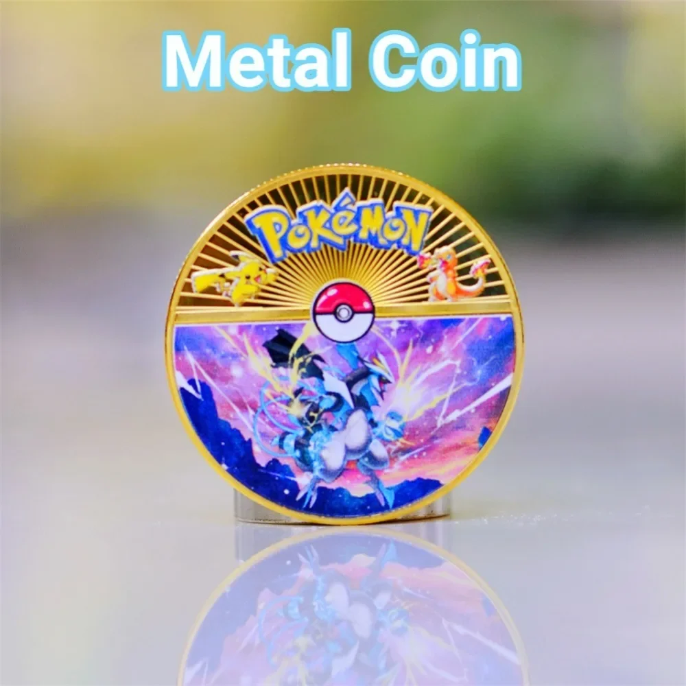 Металлические монеты Pokémon Coins Charizard Vmax памятная монета аниме Пикачу Gx Mewtwo золотые