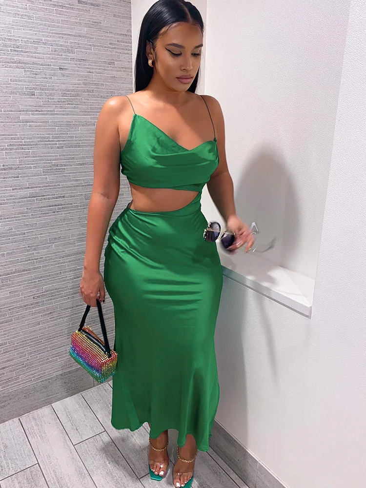 

Женское платье без рукавов Sisterlinda, длинное облегающее платье на тонких бретельках, для вечерние ринки, клуба, дня рождения, лето 2022