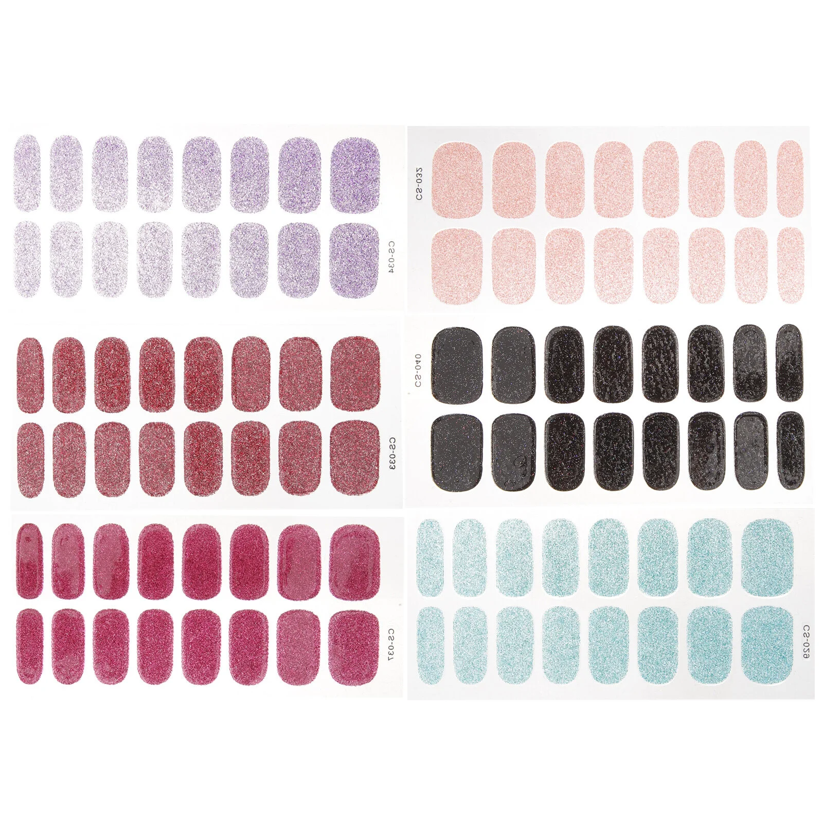 

6 Sheets Nail Supplies Full Wrap Stickers Deco Women Decals Accessories Nails Decorative