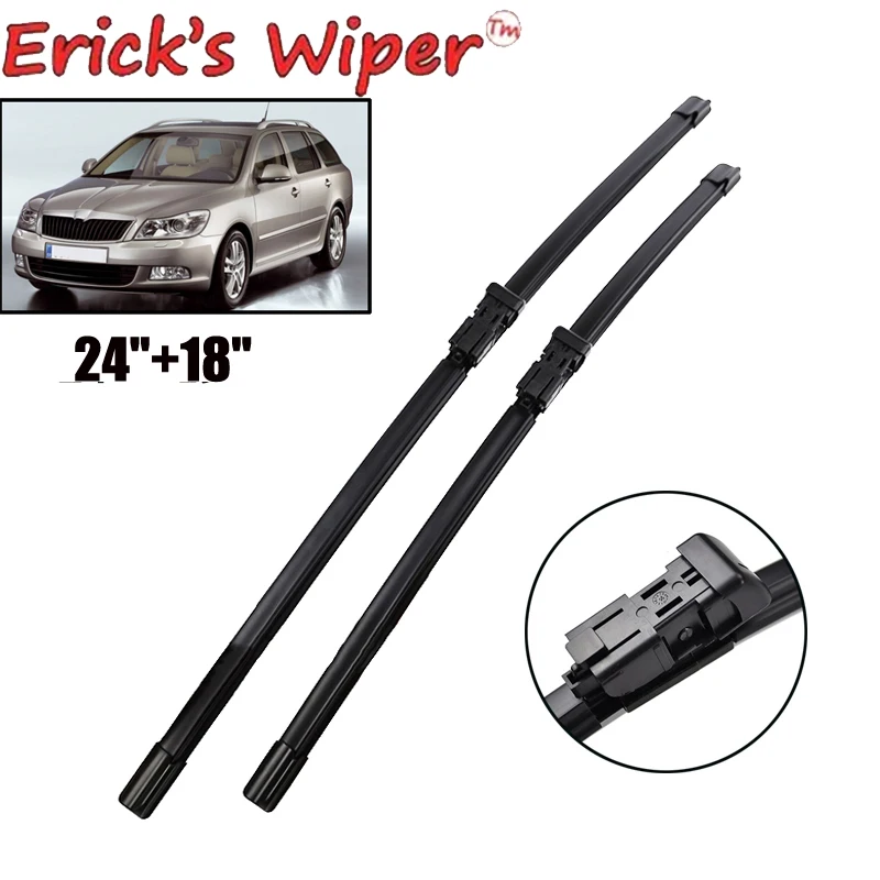 Erick's Wiper LHD Front Wiper Blades For Skoda Superb B6 2008 - 2015 Windshield Windscreen Front Window 24''+18''