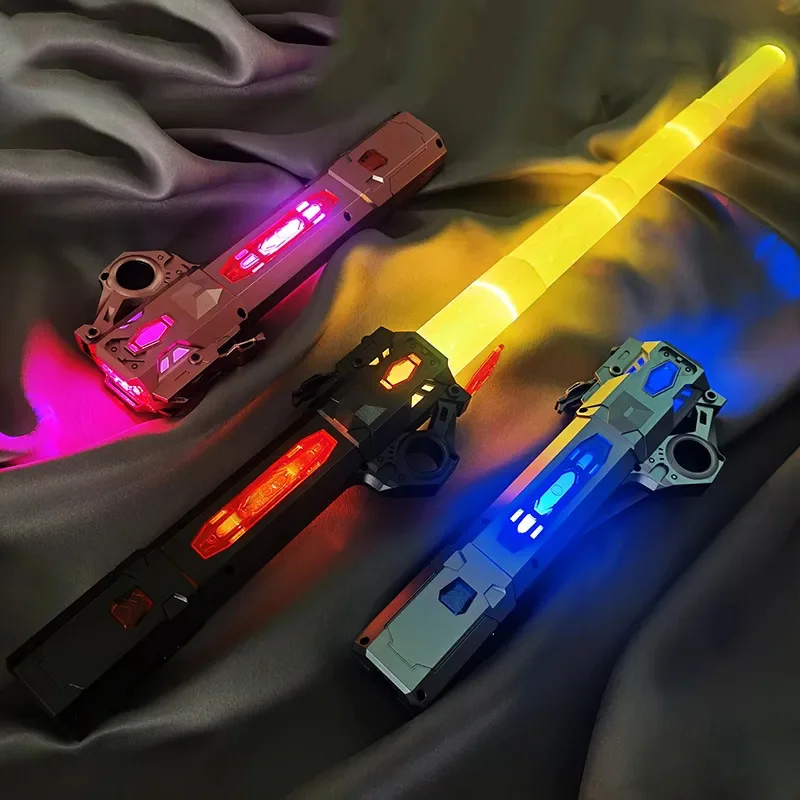 

7 Colors New RGB Lightsaber Laser Sword Retractable 2 in 1 Flash Toys Hand Spinner Cosplay Prop Luminous Toy For Kids