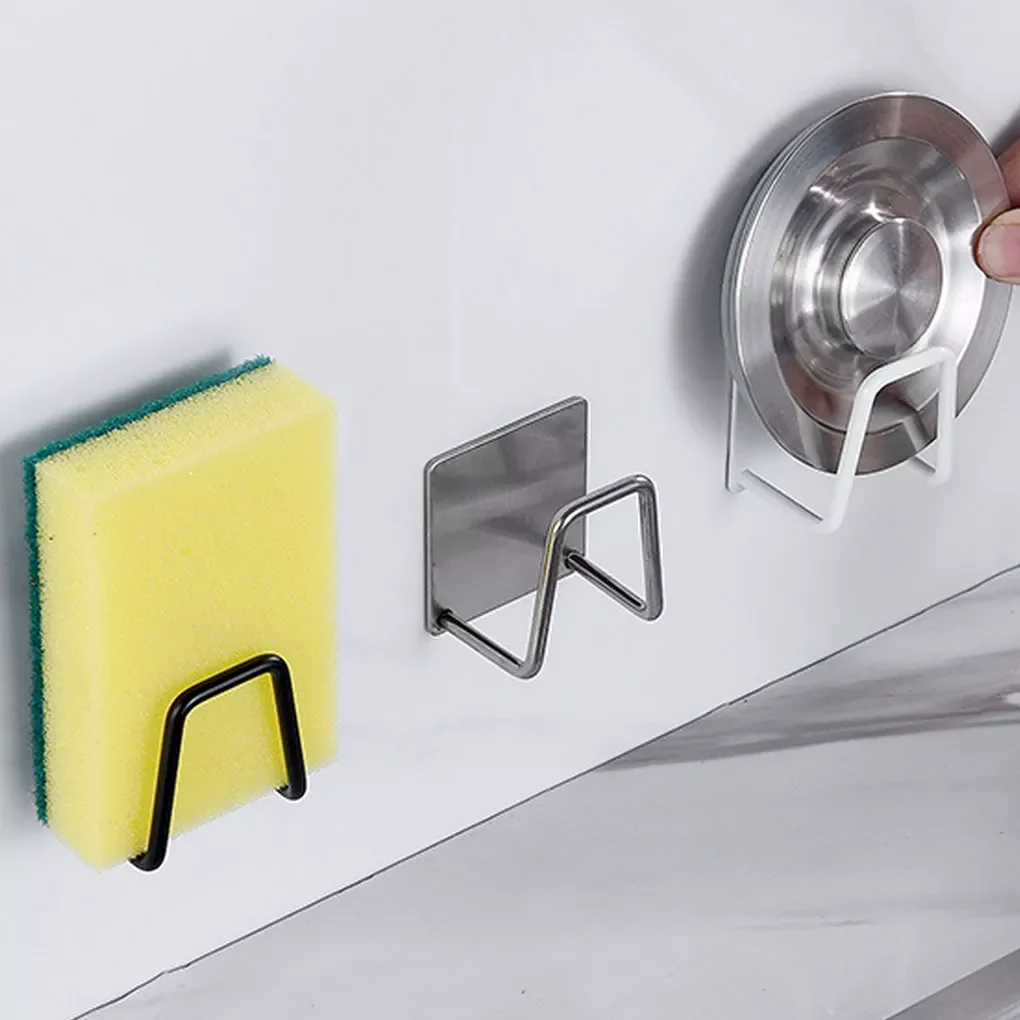 

Sink Sponge Drain Rack Home Storage Holder Organizer Stainless Steel Sponges Holder Kitchen Sink Organizer