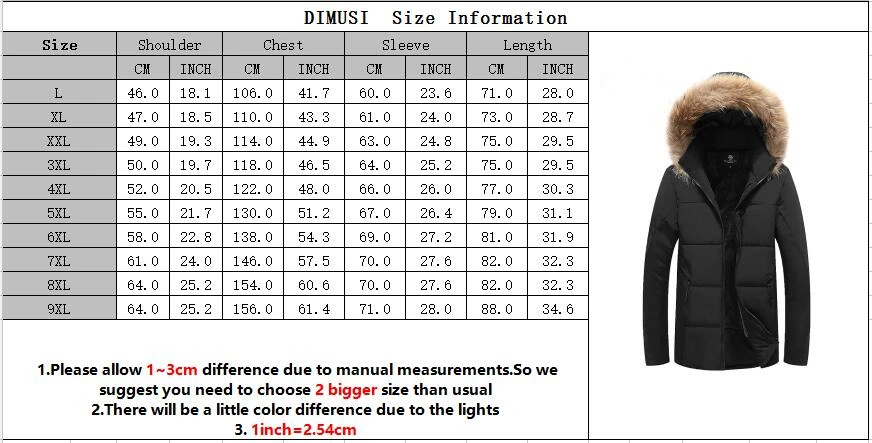 Thermal Down Cotton Parkas Male Casual Hoodies Faux Fur Collar Warm Coats 8XL 9XL,TA223 Winter Men Bomber Jacket Thick