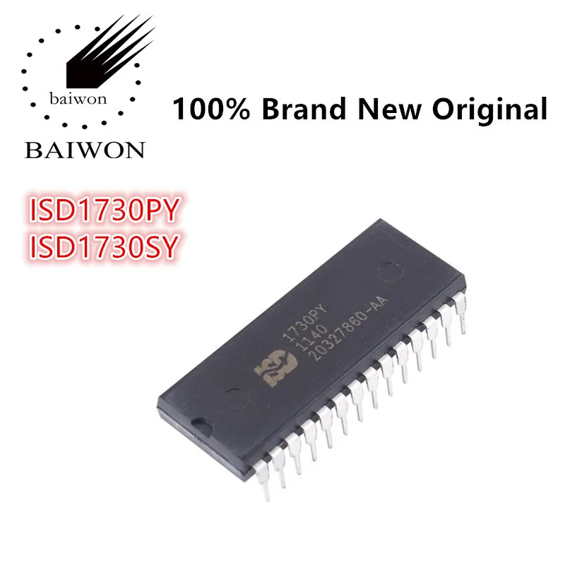 

100% Новый оригинальный ISD1730 серии ISD1730PY ISD1730SY Встроенная микросхема для записи голоса и воспроизведения