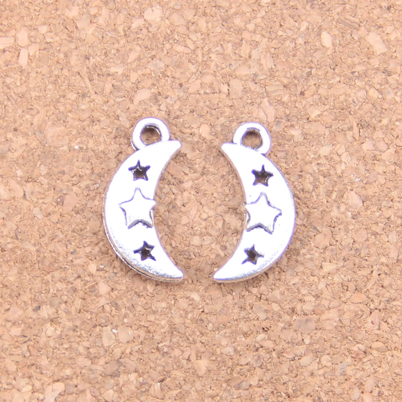 

116pcs Charms moon star 19x9mm Antique Pendants,Vintage Tibetan Silver Jewelry,DIY for bracelet necklace
