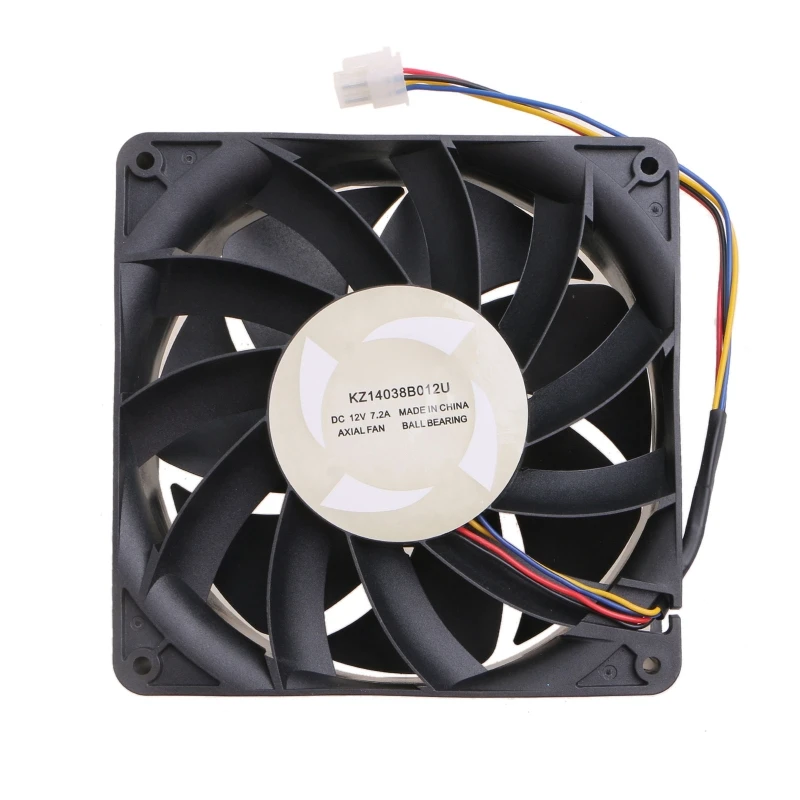 Фото Вентилятор охлаждения KZ14038B012U 4-контактный совместимый с whatsminer 12 В 7 2 А 14 см M20S M21S Вентилятор охлаждения KZ14038B012U 4-контактный совместимый с whatsminer 12 В 7 2 А 14 см M20S M21S