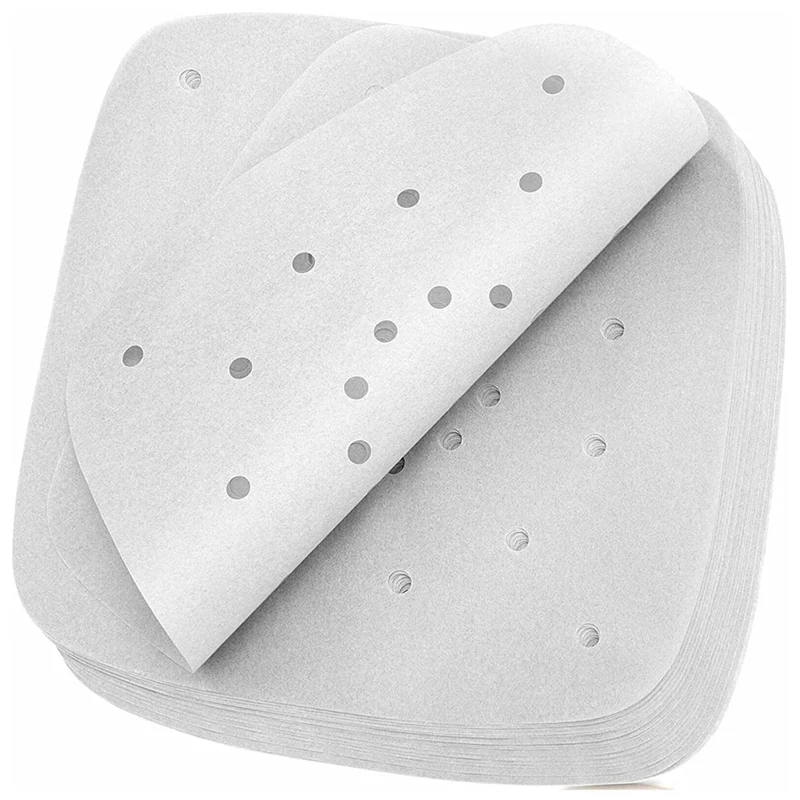 

New Air Fryer Parchment Paper, Air Fryer Liners, 300Pcs 8.5 Inch, Air Fryer Accessories, Premium Bamboo Steamer Liners