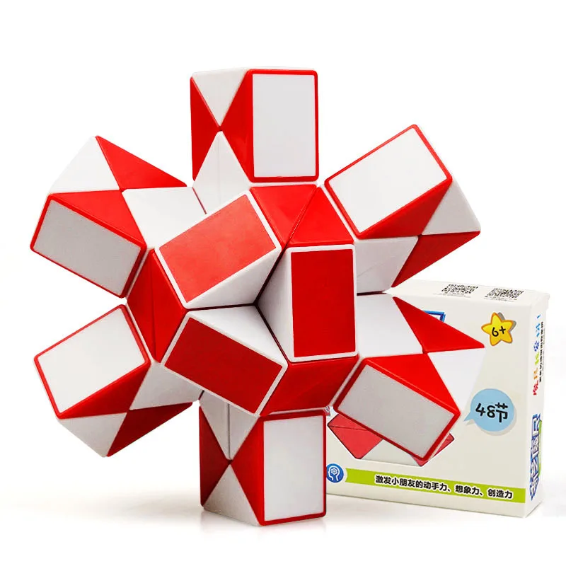 Qiyi 48 сегментов линейка Магическая змея Cube головоломка скоростные кубики твист