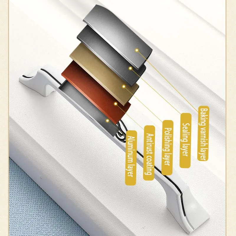 Современный алюминиевый сплав дверного ящика шкаф ручка фурнитура дверная