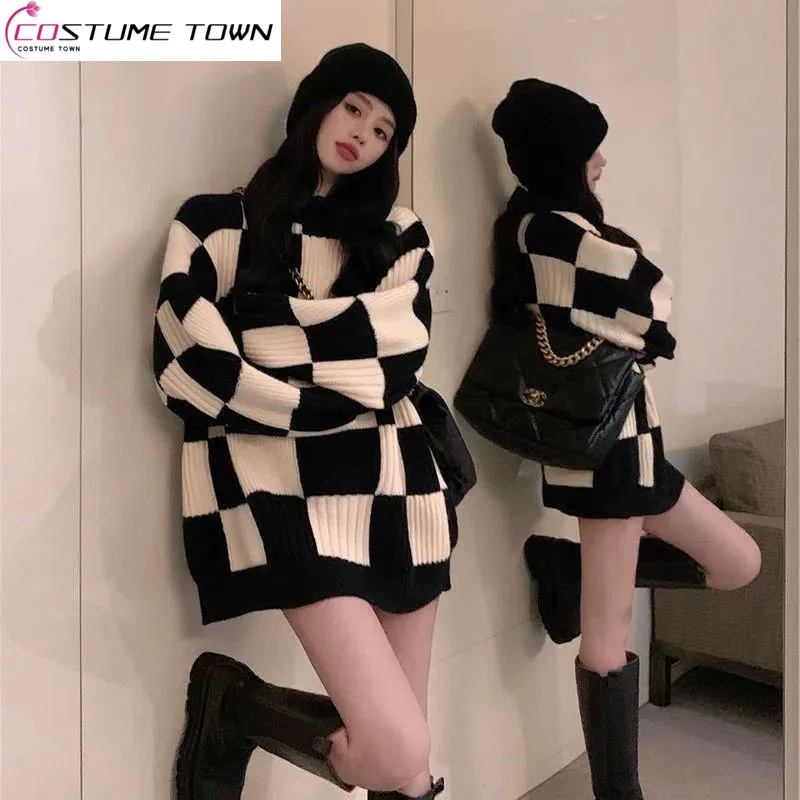 2023 New Spring and Autumn Fashion Casual Sweater Slouchy Style Age Reduction Foreign Style Outerwear Bottom Women's Top
