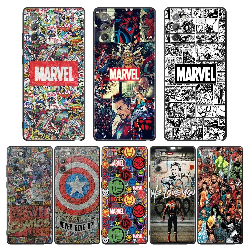 

Marvel Avengers Heros Logo Case For Samsung Galaxy M62 M52 M51 M42 M33 M32 M31 M30sM23 M22 M21 M12 M11 F62 F52 F42 F41 F22 F12