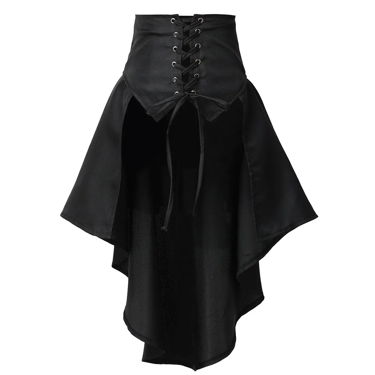 2023 Victorian Burlesque Gothic Steampunk Corset Costume Skirt Punk Black Bustle Skirt