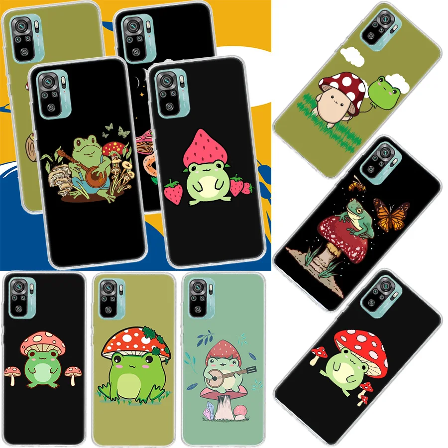 Cottagecore лягушка гриб Kawaii телефонный чехол для Xiaomi Redmi 10X 10C 10A 9 10 Prime 9T 9C 9A 8A 8 7A 7 6A 6 S2 K40