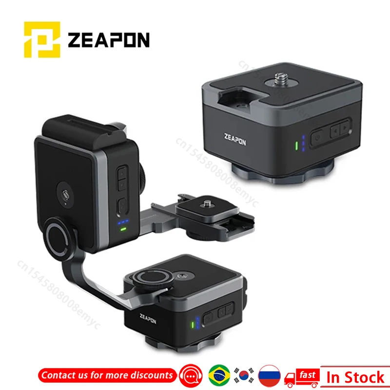 

ZEAPON PS-E1 PD-E1 PONS PT Motorized Pan Head Single Axis Double Axis Linkage Panoramic Pan Tilt Head for Cameras DSLR slider