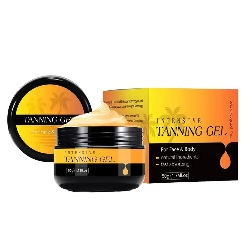 

Tanning Gel 50g Sunless Tanner Tanning Accelerator Cream For Outdoor Sun Intensive Soft Brown Luxe Gel Achieve Natural Tan Skin