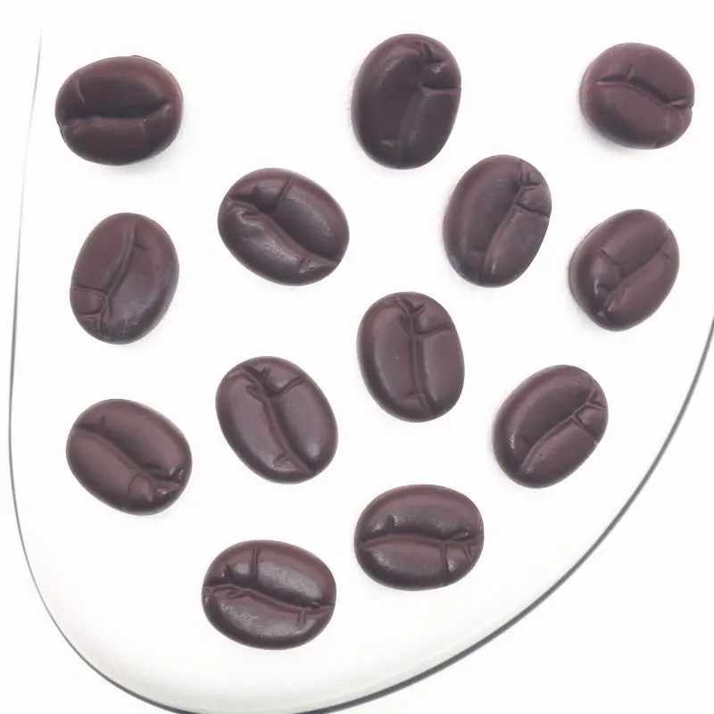 High Quality Resin Shoe Charms Spoof Simulated Coffee Beans Model Garden Shoe Decoration fit croc jibz Kid's Party X-mas Gifts