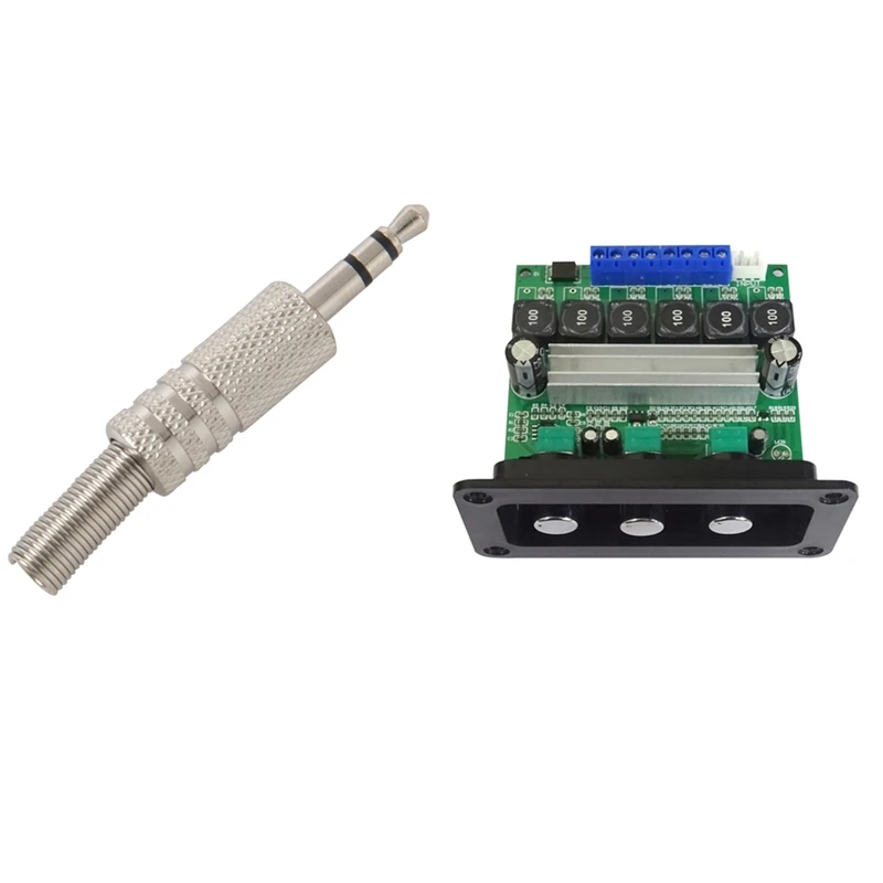 

5 X 3.5Mm 3 Pole Headphone Replacement Audio Jack Male Plug With TPA3116D2 Subwoofer Amplifier Audio Board