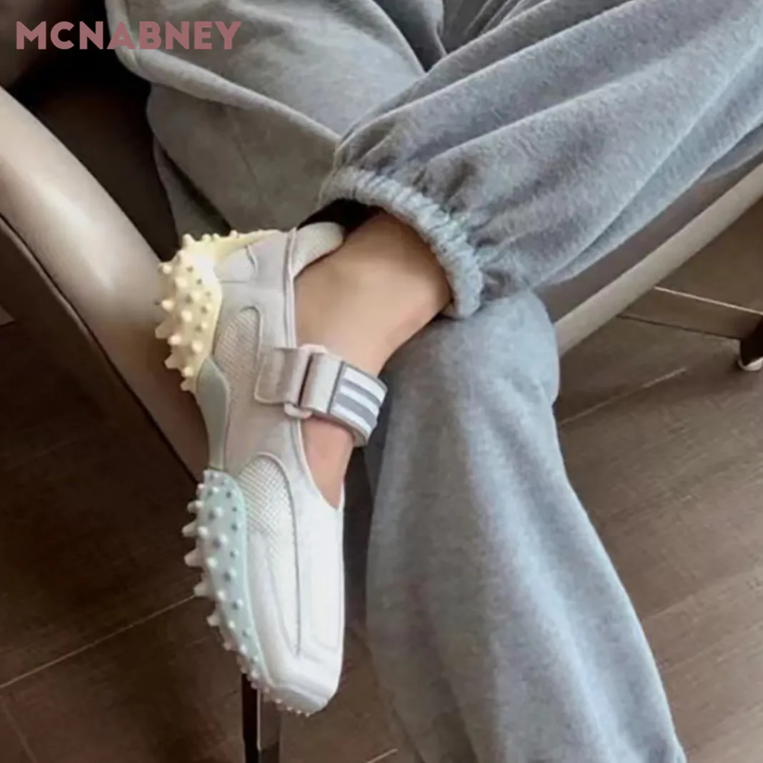 Niche Design Square Toe Puffer Shoes Spring New Fashion Middle Heel Deep Mouth Single Shoes Casual Fashion Women's Shoes