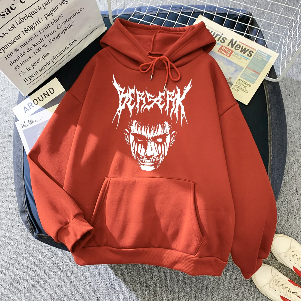 

Terrifying Devil Berserk Guts Prints Men Hoody O-Neck Fashion Street Hip Hop Pullover Casual Loose Pocket Tops Mans Long Sleeves
