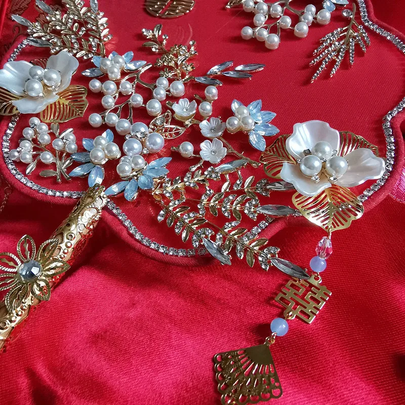 Ручная работа свадебные изысканные китайские жемчужины кружевные украшения для