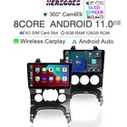 Автомобильный радиоприемник с камерой 360, 2 Din, Android 11,0, для PG 3008, Peugeot 5008, 2009-2015, Carplay, GPS, мультимедийный плеер, Wi-Fi, 8 + 128G, Bluetooth