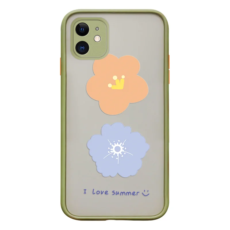 

Two Flowers Case For Redmi 4 4A 4X 5 5A 6 6A 7 8 8A 9 9C Pro Prime K20 Phone Case Shockproof Armor Matte Phone Fashion
