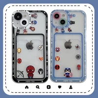 bandai creative superhero angel eyes card bag phone case for iphone 13 12 11 pro max xs xr x xsmax 8 7 plus high quality cover