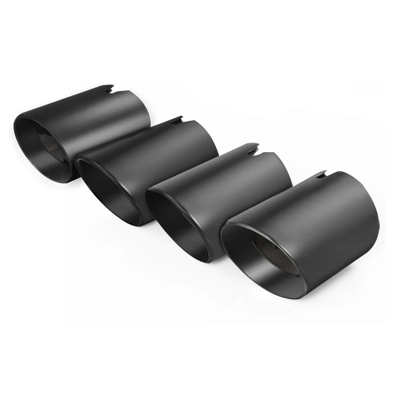 

1 set of 4pcs 3.75" Matte Black Powder fit for BMW S55FM stainless steel exhaust tips Slip-On F87 M2 F80 M3 F82 F83 M4 F10